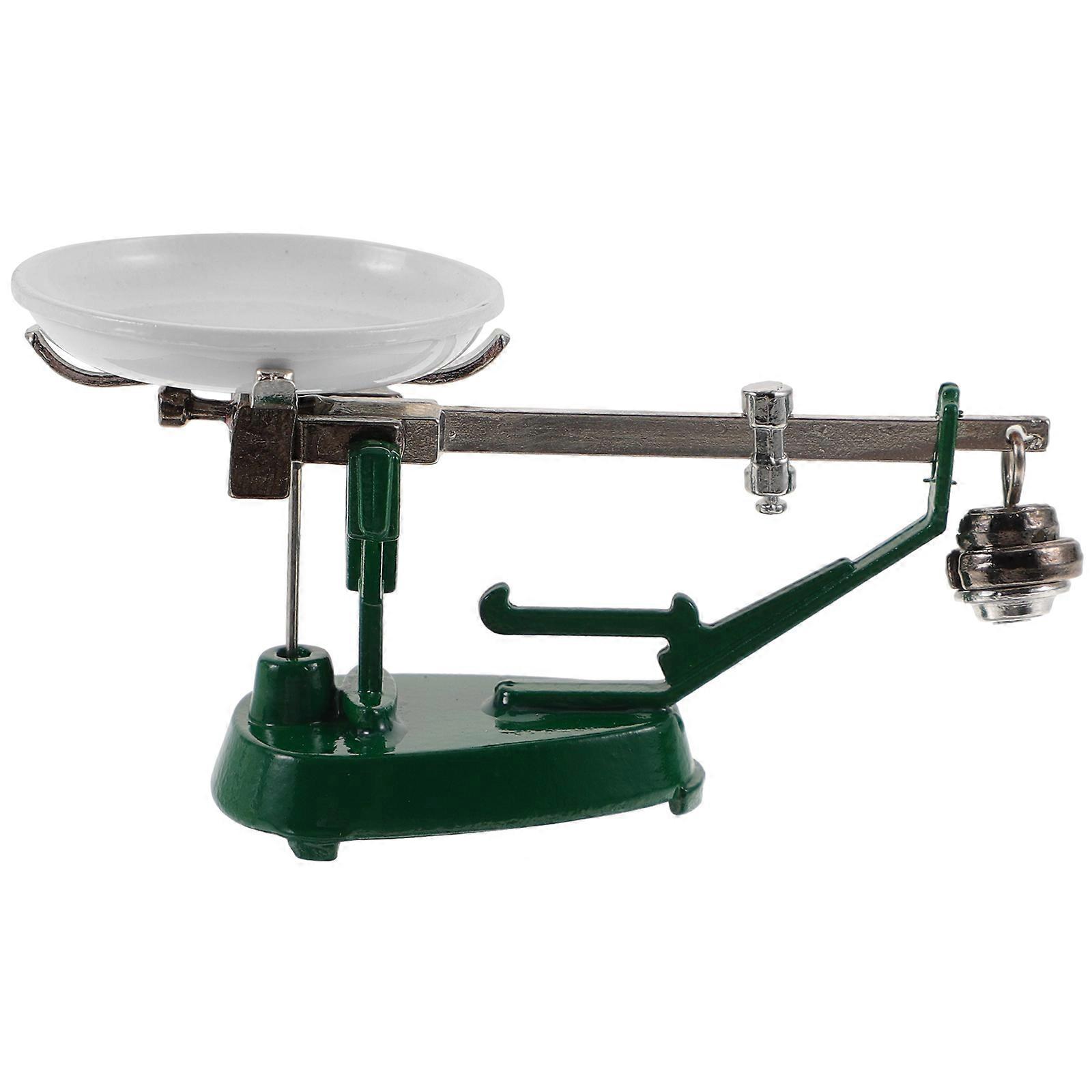 Mini House Layout Prop Vintage Style Balance Measurement Scale For Desk Room Decoration 5 Sets