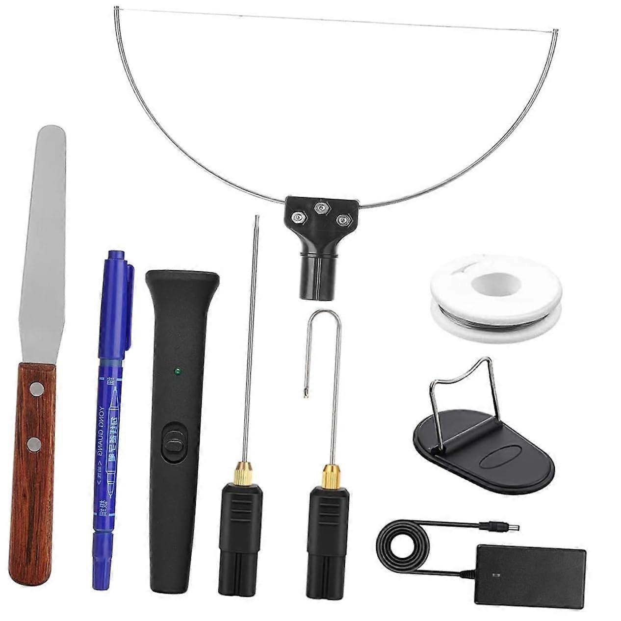 1 Set Hot Wire Cutting Tool Electric Cutter with Ergonomic Handle for Precise Cutting of Foam Boards, EU Plug