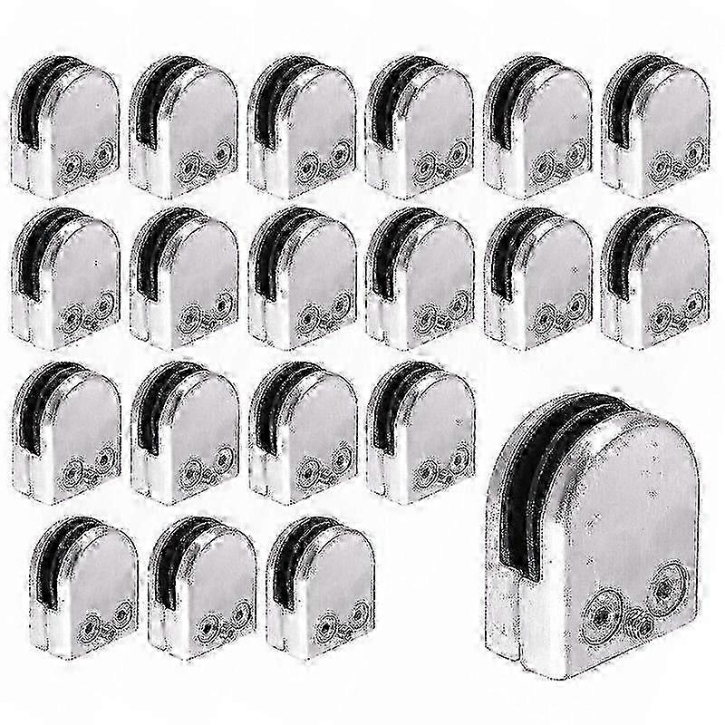 20 Stück Edelstahl Stahl Glas Halter Klemme