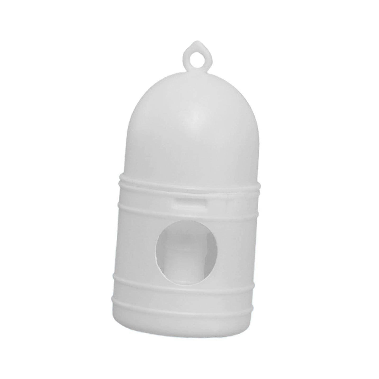Bird Bath Pigeon Water Dispenser 1 Litre Capacity White With Hanging Handle Quail Waterer