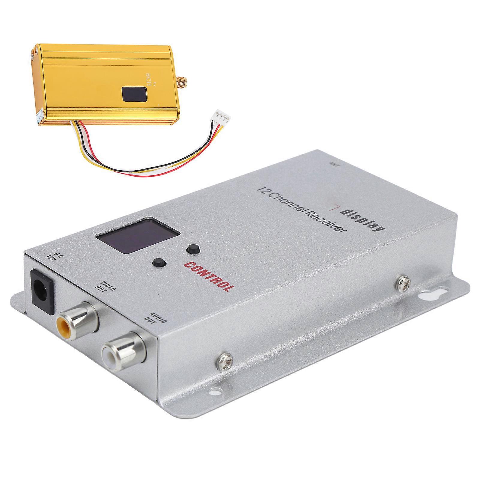 1.2G 1.5W Wireless Transmitter Receiver Video Audio Synchronous Transmission High Sensitivity