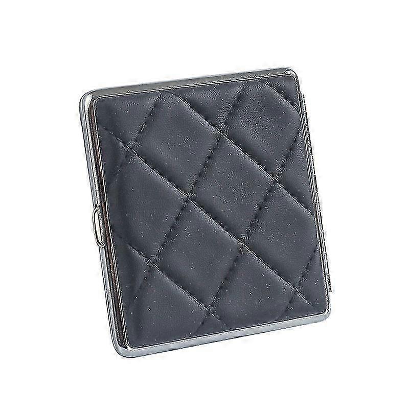 Leather Diamond 20-Piece Mens Portable Cigarette Box