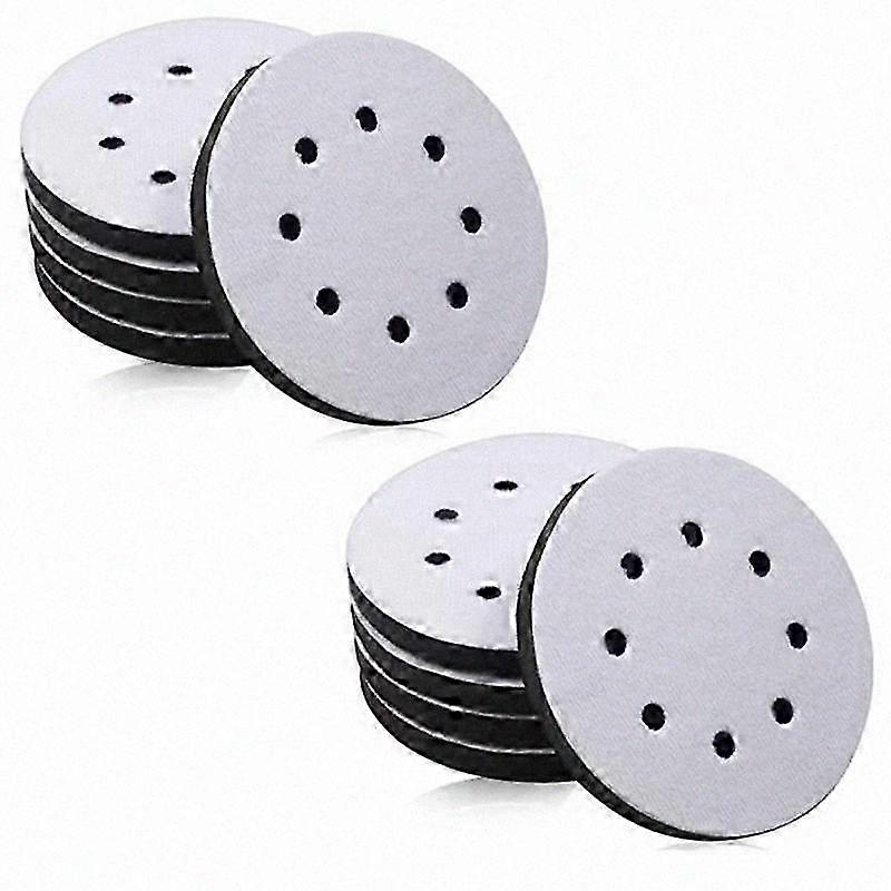 10 Pack Soft Density Interface Pads 5 Inch 8 Holes Hook and Loop Sponge Cushion Buffer Backing Pad