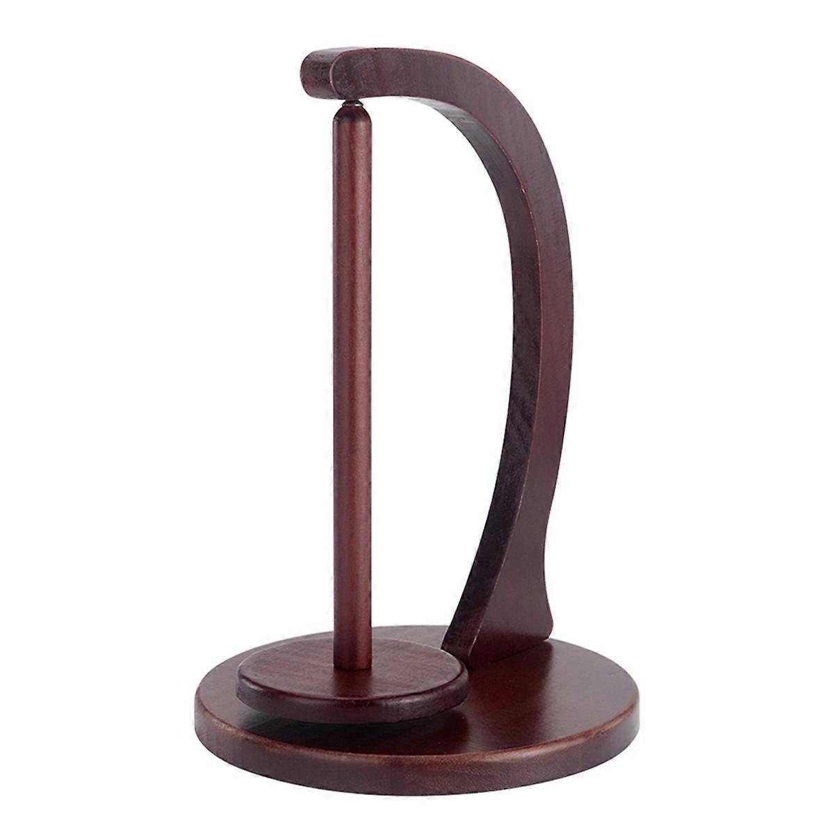 1 Set Rotatable Wooden Spool Holder with High-Performance Magnet