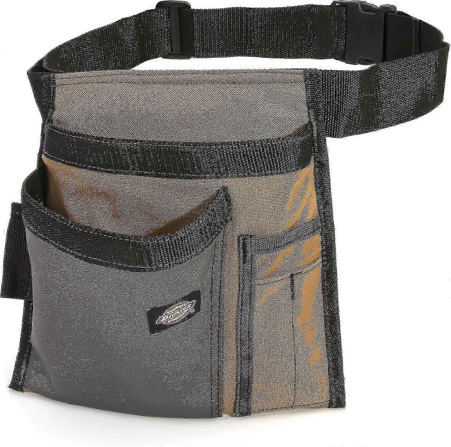 5-pocket Single Side Tool Belt Pouch/work Apron, Durable Canvas Construction, Adjustable Belt For Custom Fit, Black
