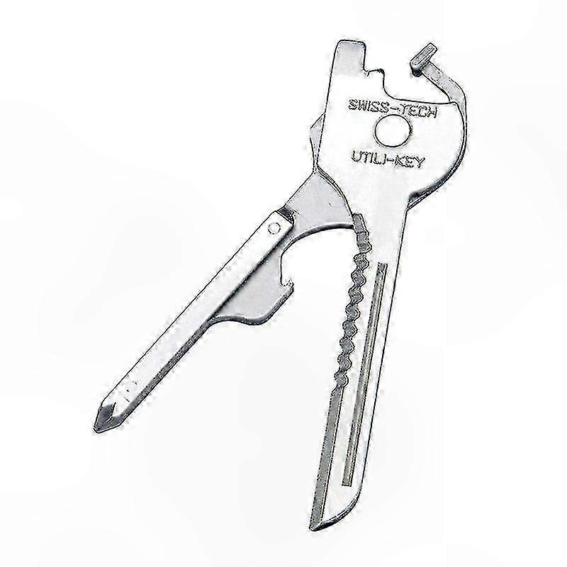 6-in-1 Stainless Steel Keychain Tool with Mini Screwdriver and Pendant Utility Function