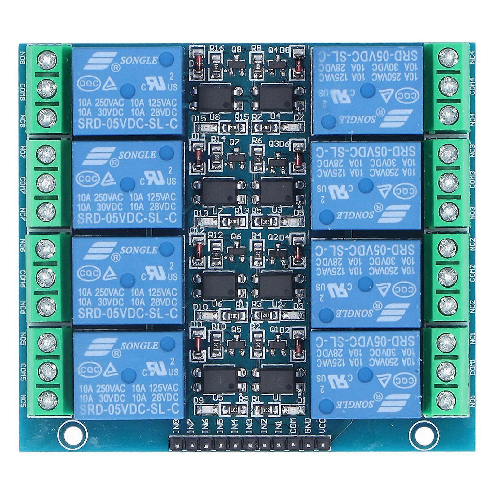 8 Channel Relay Module Optocoupler Isolation Relay Board Onboard EL817 Photocoupler 5V 10A