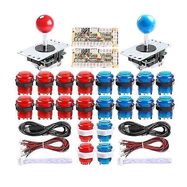DIY Arcade Kit Zero Delay Usb Encoder To Pc Games 2 Spieler Joystick Spiel Paket