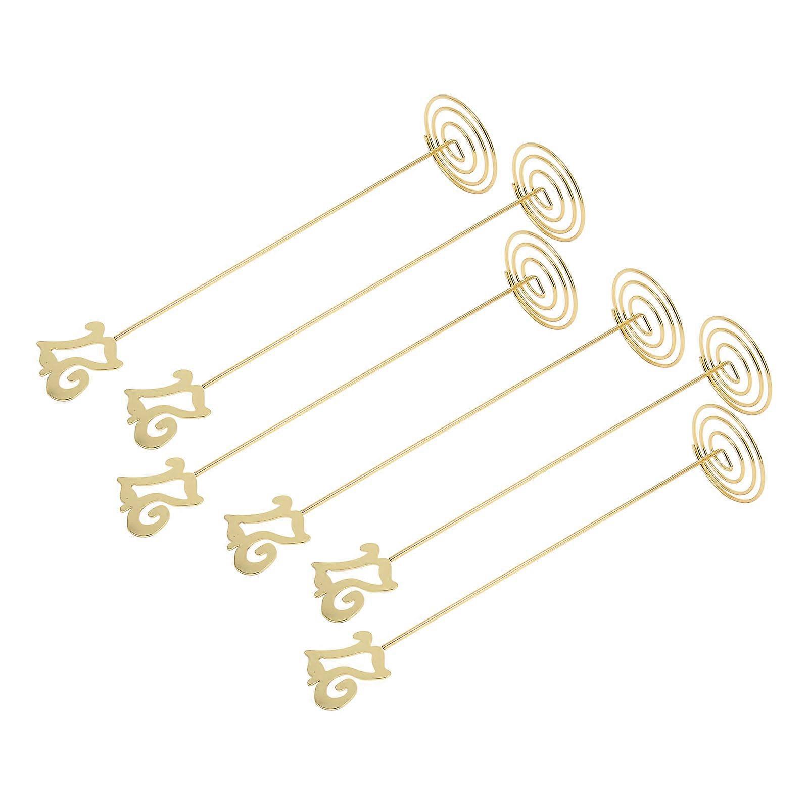 6pcs Rust Proof Metal Table Numbers with Base for Wedding Party