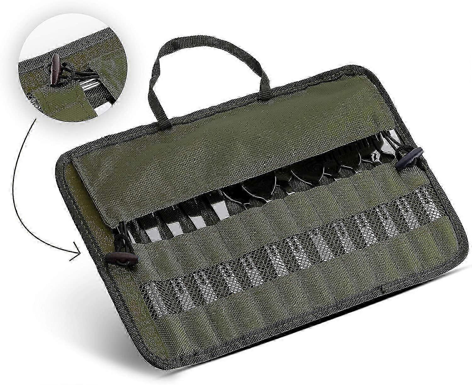 Outdoor dining bag for utensils including fork knife spoon nylon case