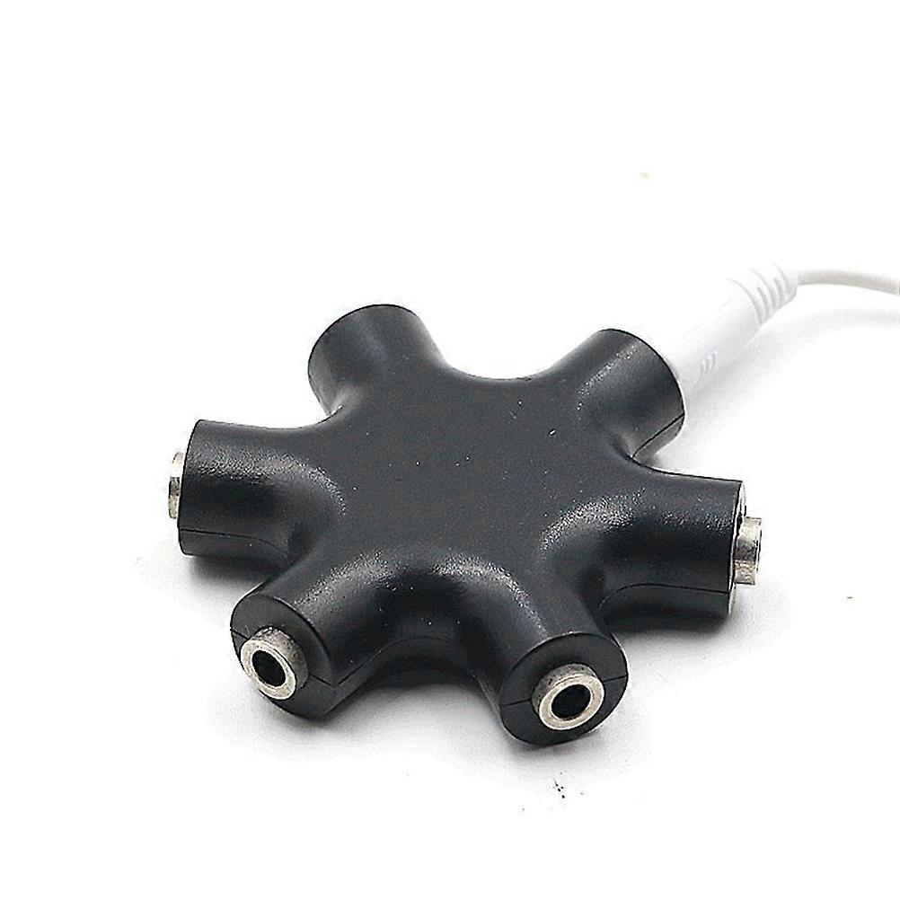 Multi Headphone Audio Splitter Adapter For Users With Tablets And Mobile Phones In Black Color 1Pcs