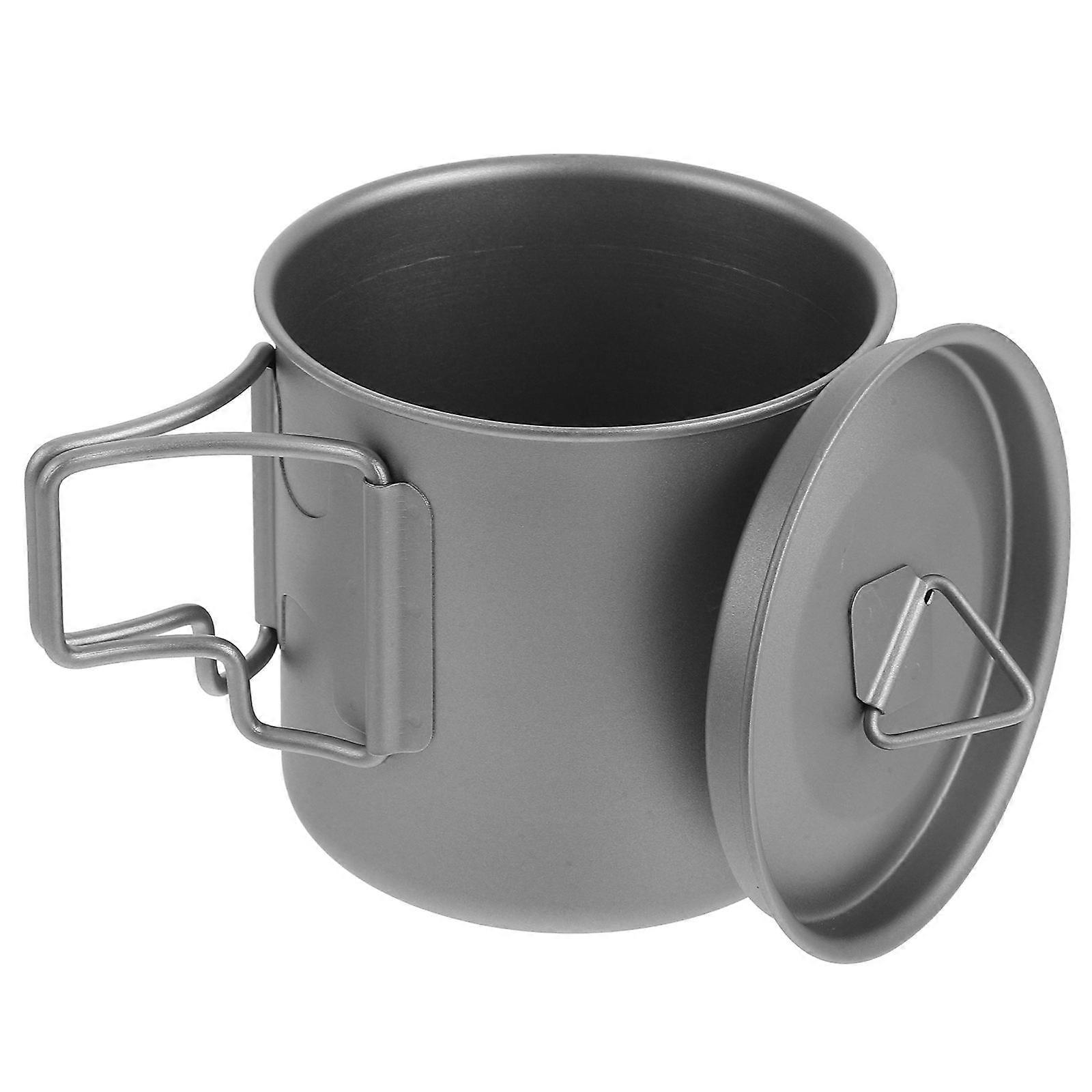 Camping Mug Titanium Quick Heating Versatile Usage Outdoor Enthusiasts Cylindrical Shape 8.00X8.00X8.00CM 1Pcs