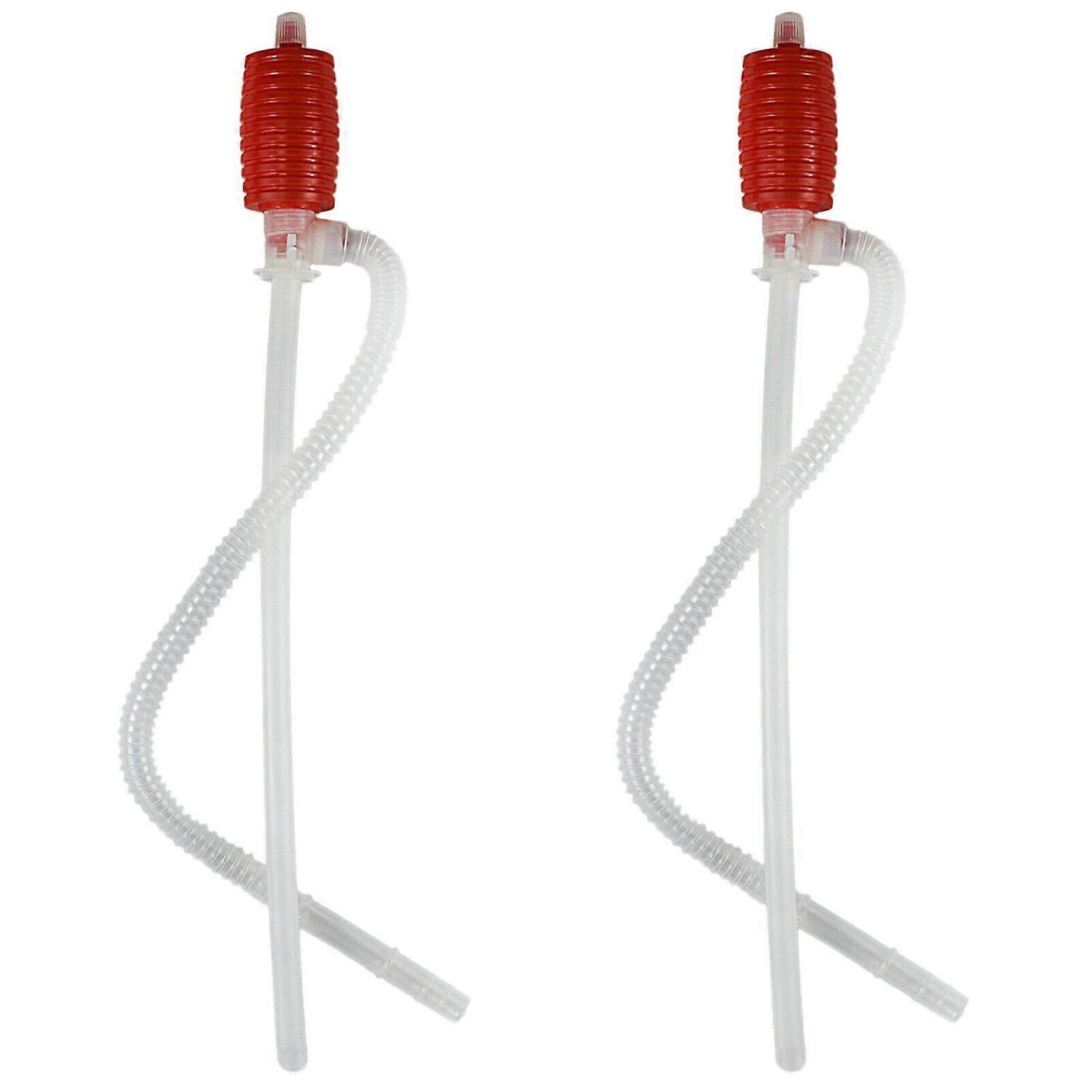 2Pcs Universal Fuel Transfer Siphon Pump - Large Squeezing Syphon for Lawn Mowers & Manual Pumping