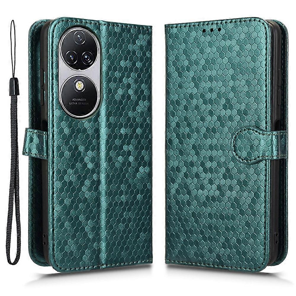 Compatible For Oukitel C38 Case Dot Pattern PU Leather Folio Flip Wallet Phone Cover