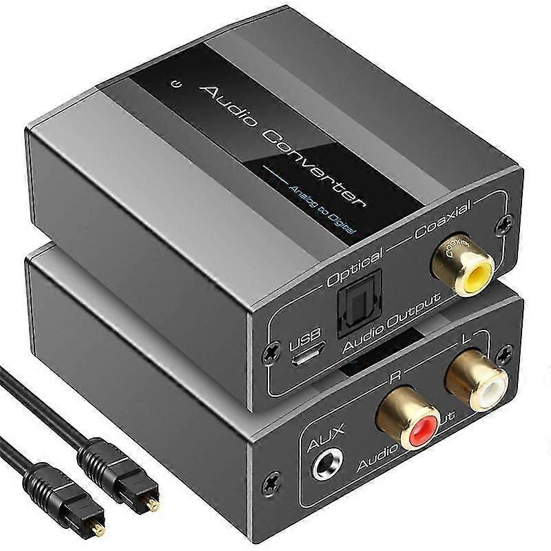 Analog to Digital Audio Converter RCA to Optical with Optical Cable Audio Digital Toslink and Coaxi