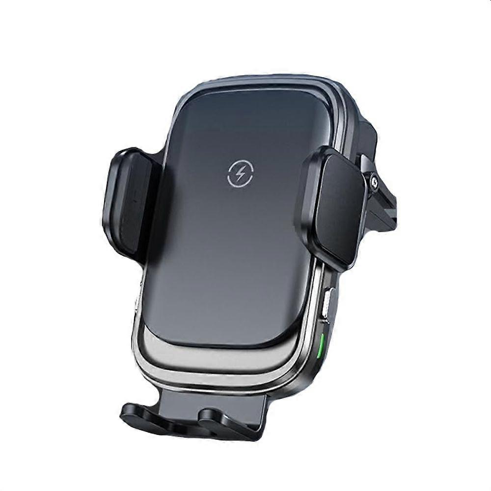 15W Car Phone Holder with Charging Function, Automatic Clamping, Inductive Charging , Wireless Charger for iPhone 15/14/13, Samsung Galaxy(Black)