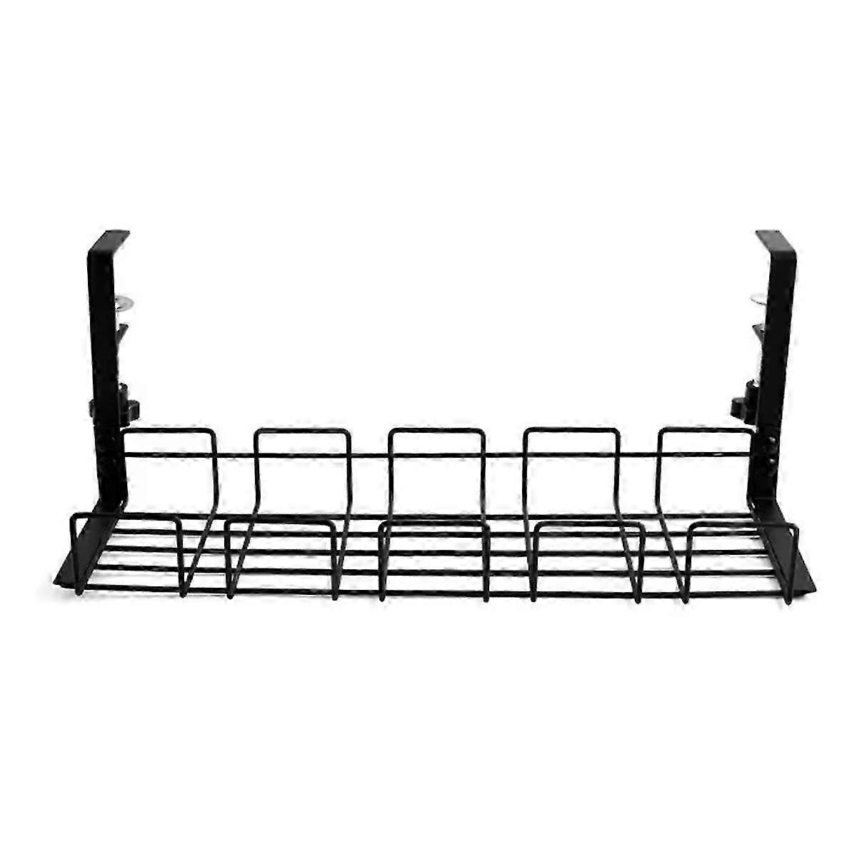 صينية إدارة الكابلات للمكتب السفلي - منظم الأسلاك ، لا حاجة للتثقيب ، مناسبة للمكتب المنزلي