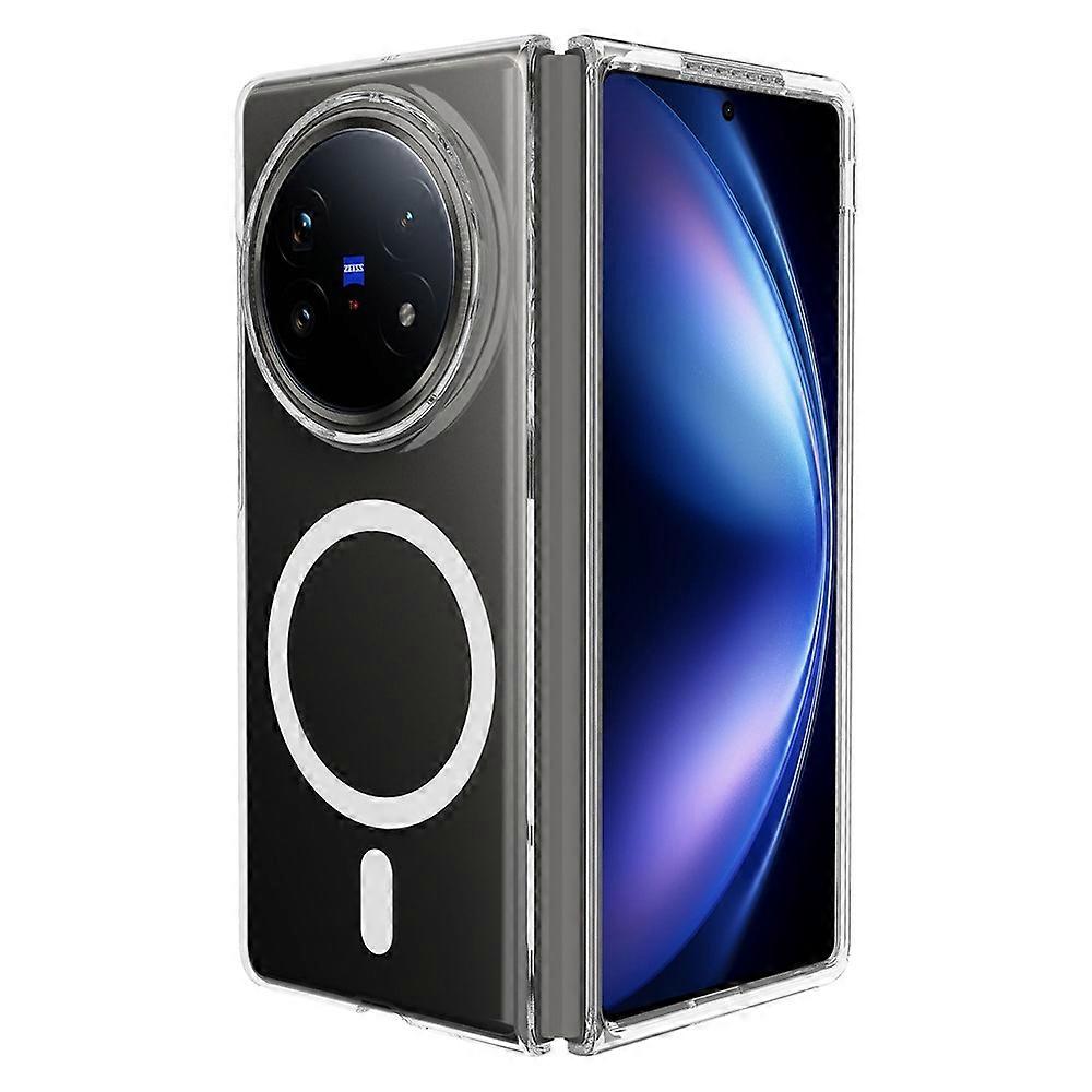 Compatible For vivo X Fold5 5G Clear Phone Case Compatible with MagSafe TPU + Acrylic Back Cover