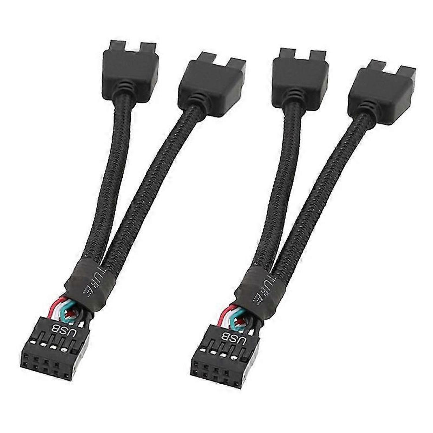 2Pcs Computer Motherboard USB Extension Cable