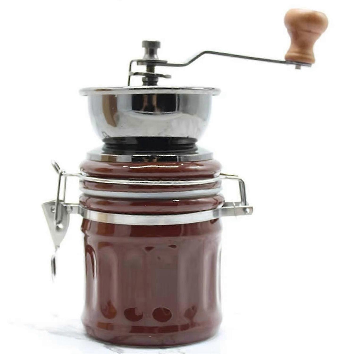 Manual Coffee Grinder with Washable Ceramic Core - Portable Hand-Operated Espresso Grinder for Fresh