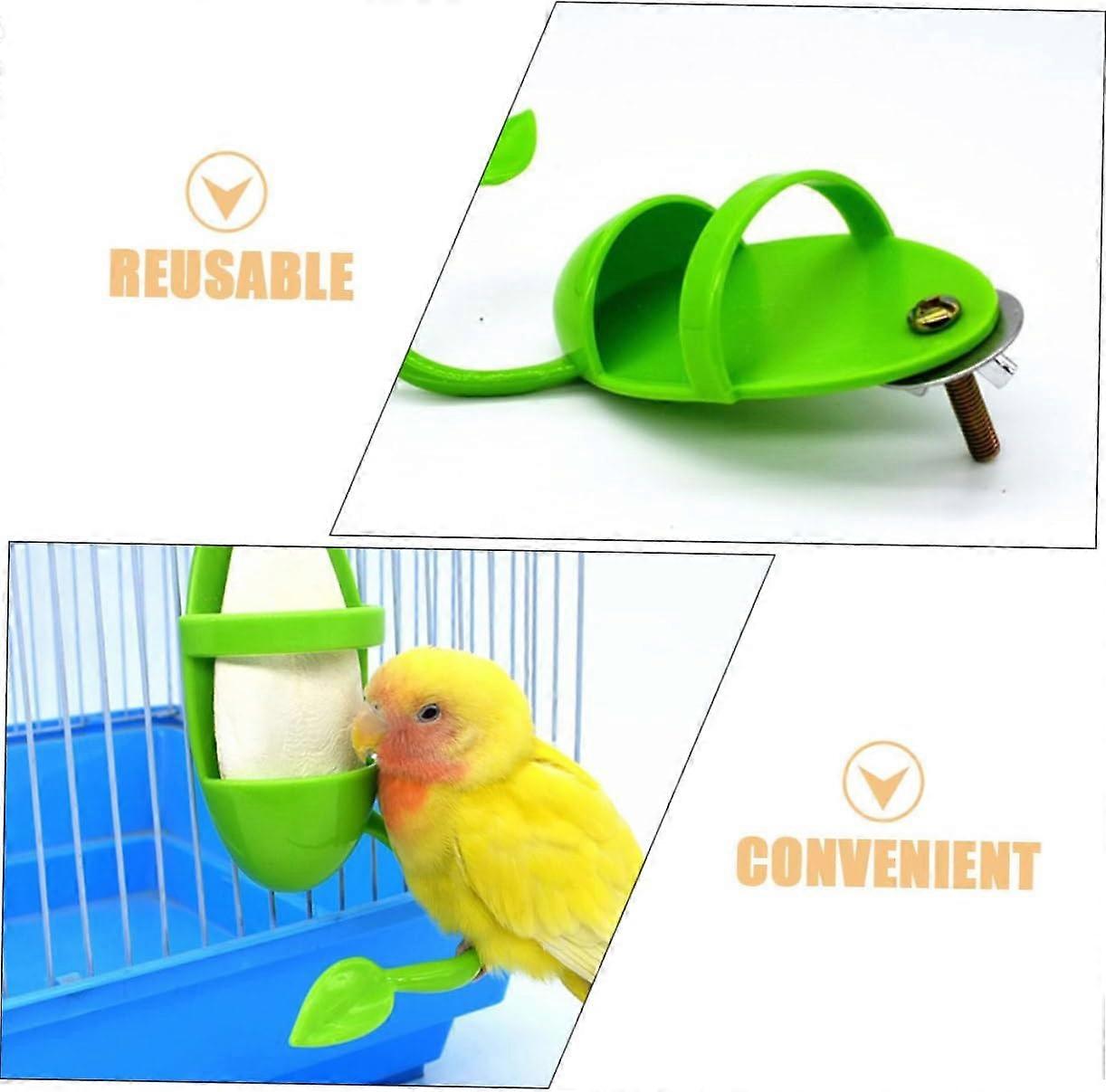 Cuttlefish Skeleton Bird Perch Stand 2Pcs For Parrots Macaws ABS Material Easy Assembly Fruit Bowl Parrot Cage Accessory