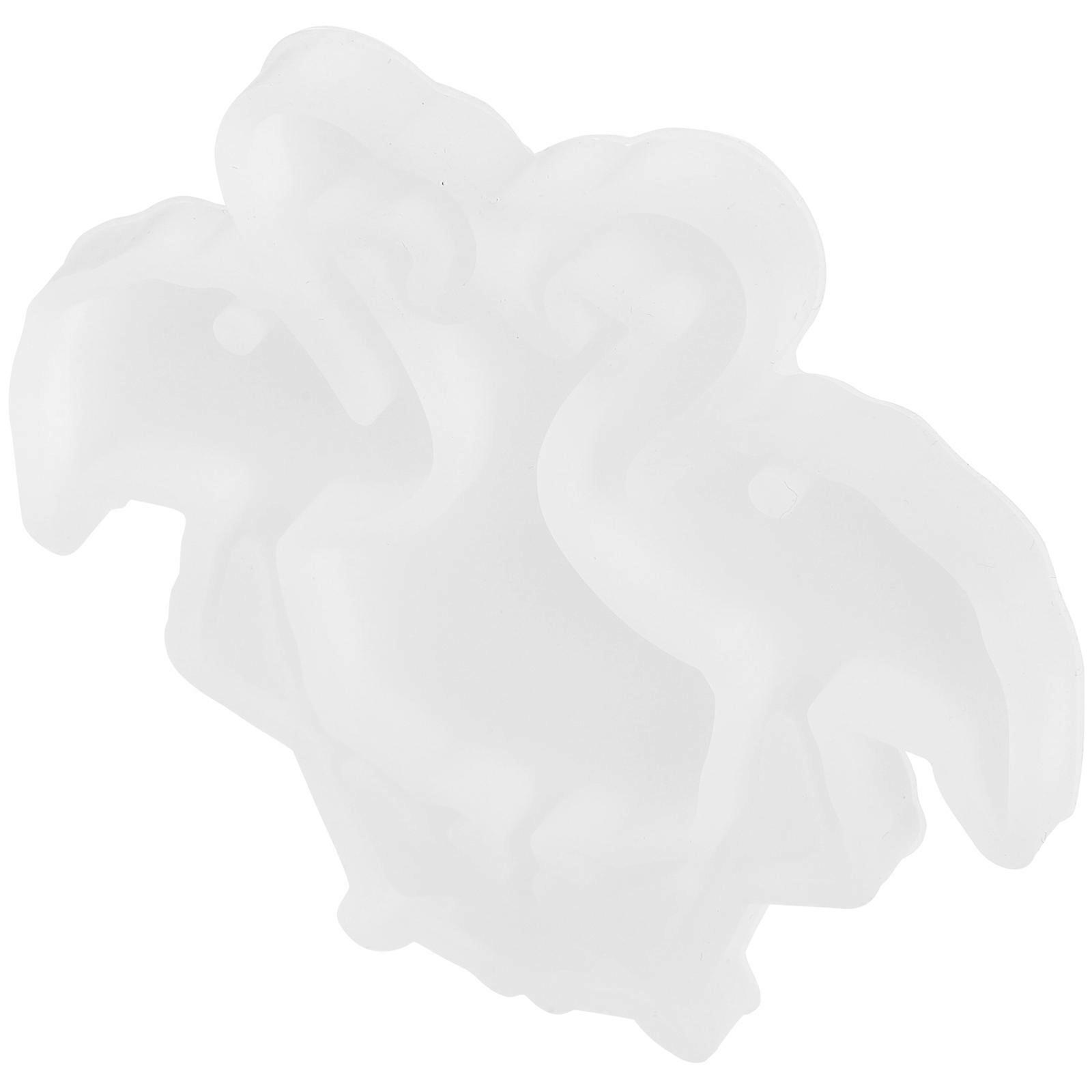 Silicone Flamingo Pendant Mold for Crafting 3Pcs DIY Molds White Set