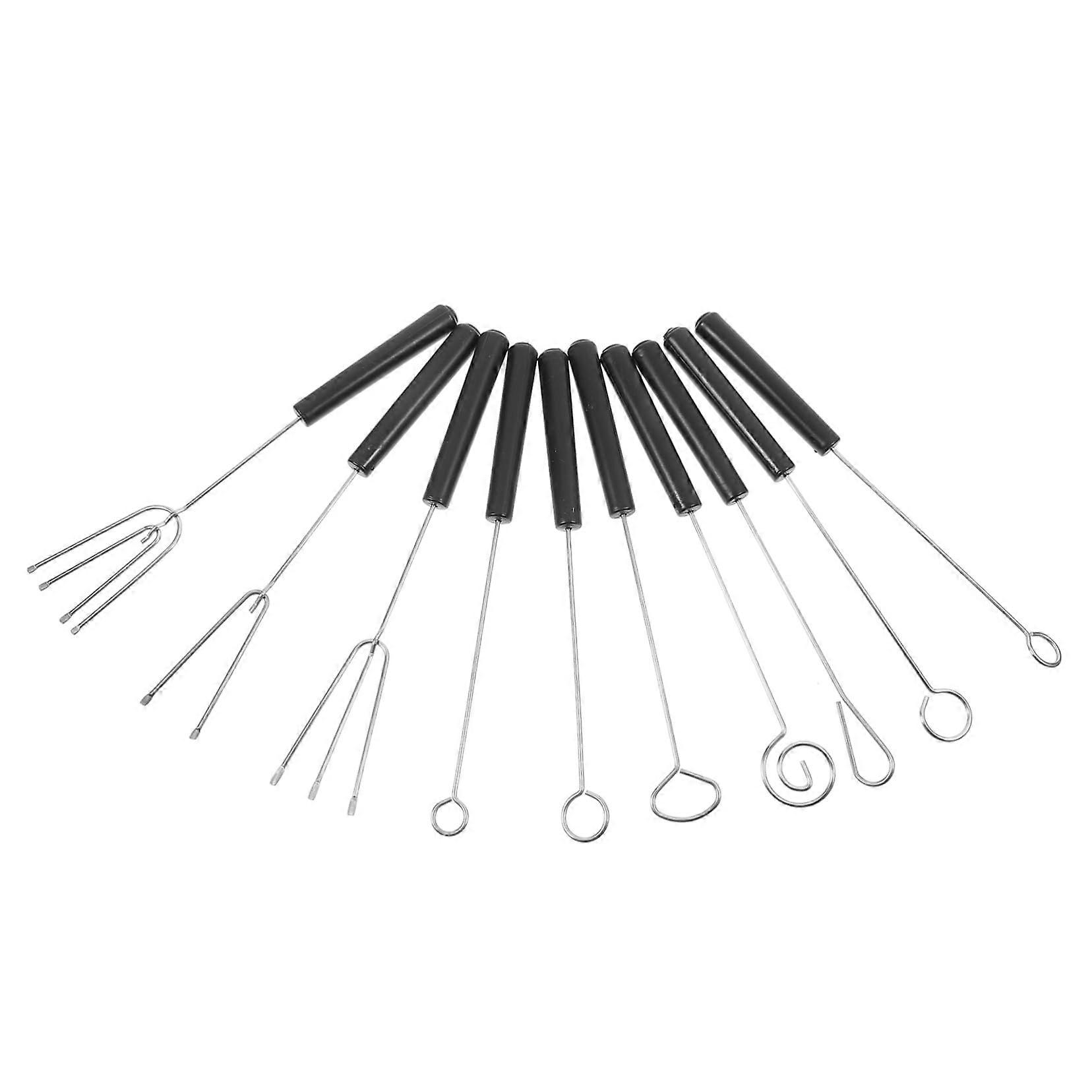 Chocolate Dipping Forks Set 10Piece Candy Making Tools Cheese Fondue Tools MultiFunctional Kitchen Gadgets