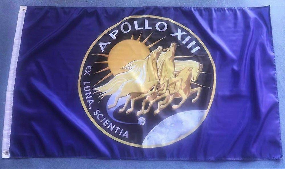NASA Space Program Apollo XIII 13 Ex Luna Scientia Single-Sided Flag