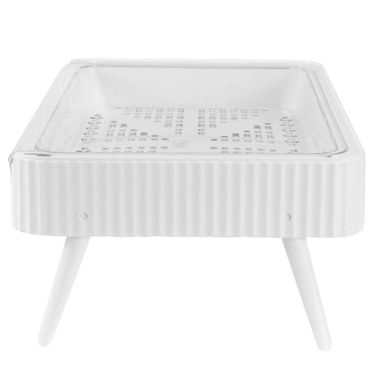 Kitchen Vegetable Storage Rack Foldable Fruit Storage Basket for School Shops White Plastic Holding 1Pcs