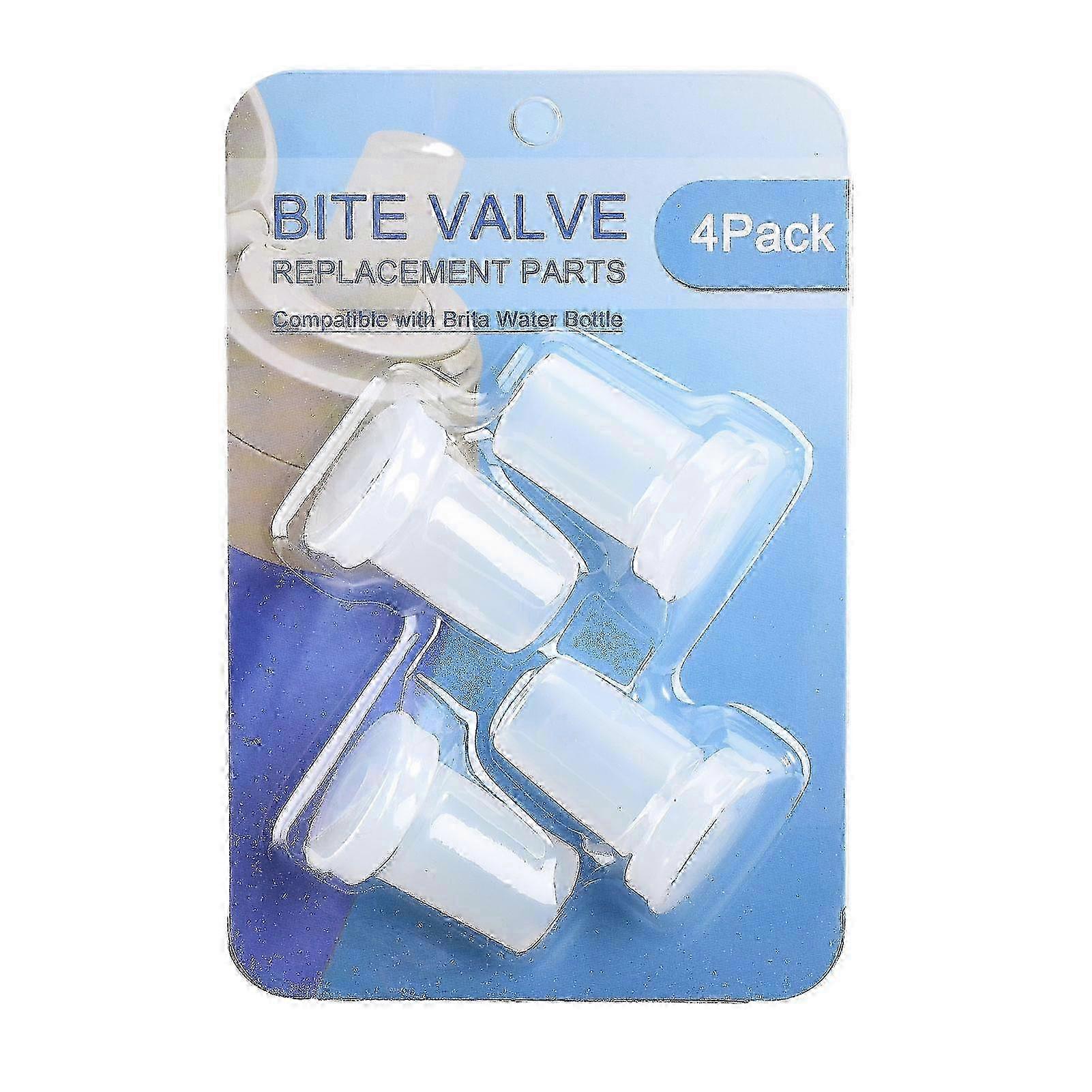 4-Pack Mouthpiece Replacement for Brita Water Bottle With brush, Bite Valve Replacement Parts Compatible with Brita Filter Water Bottles