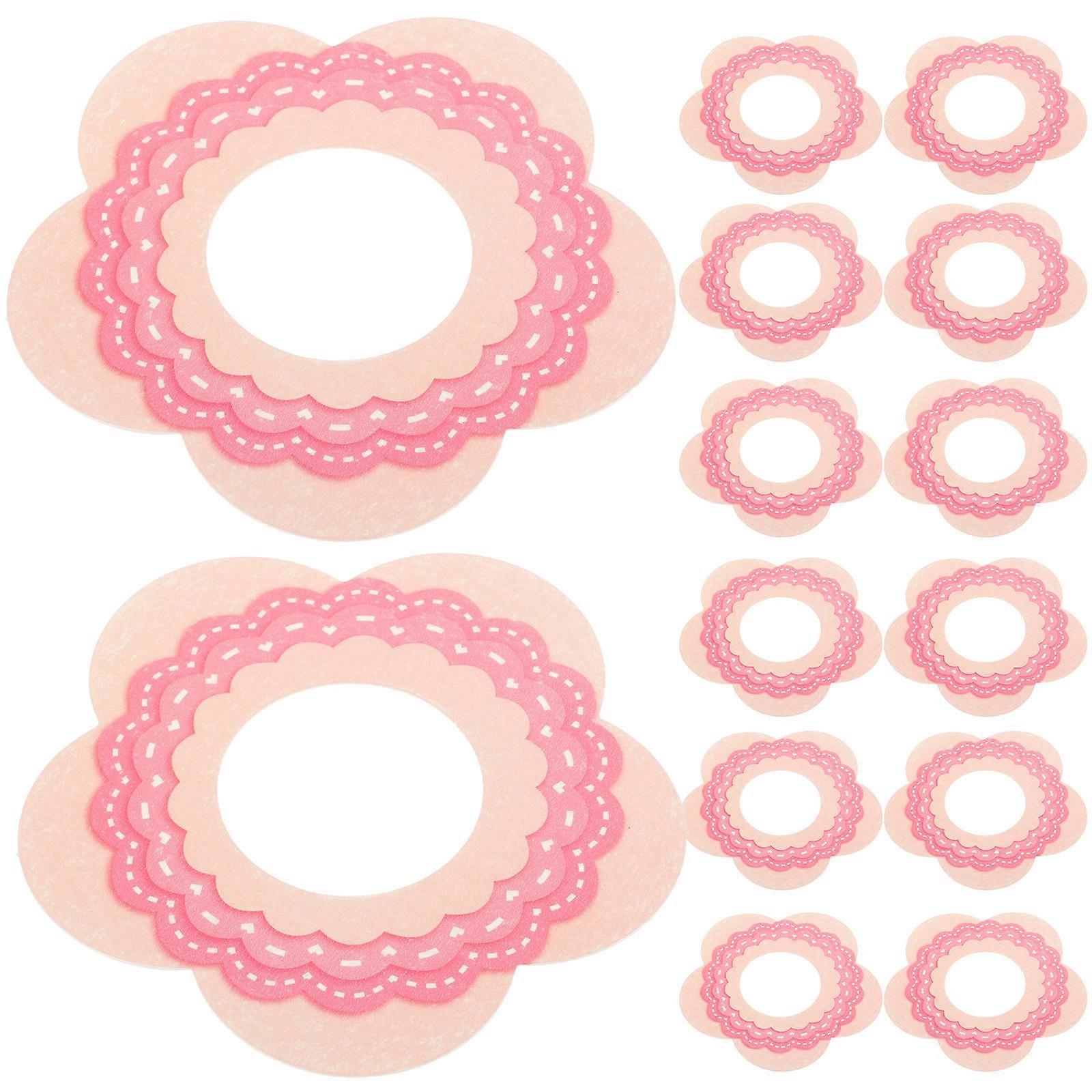 Drip Proof Paper Popsicles Holder for Kids 50Pcs Pink Ice