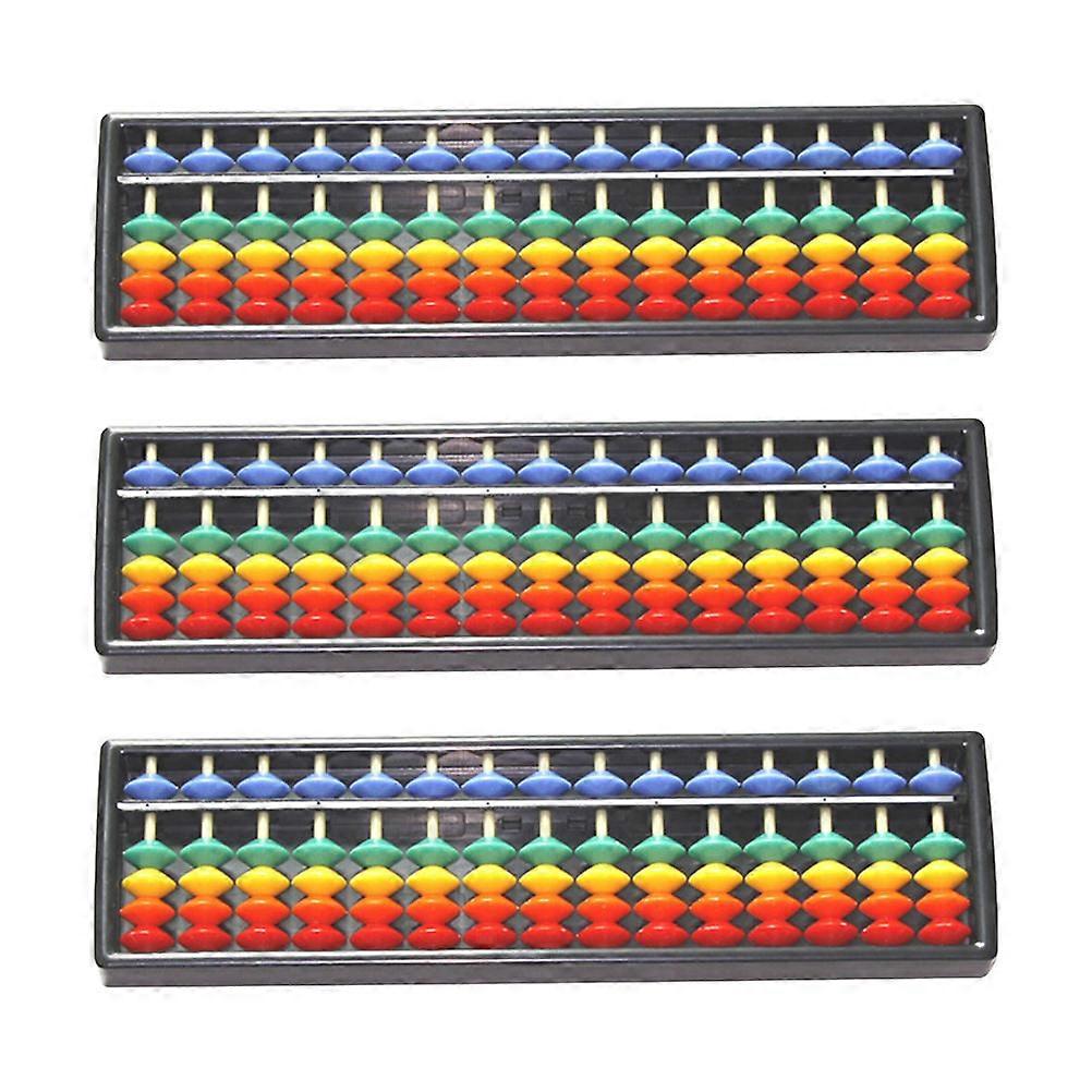 Plastic Abacus 3Pcs Arithmetic Abacus for Calculating Use Educational Tool