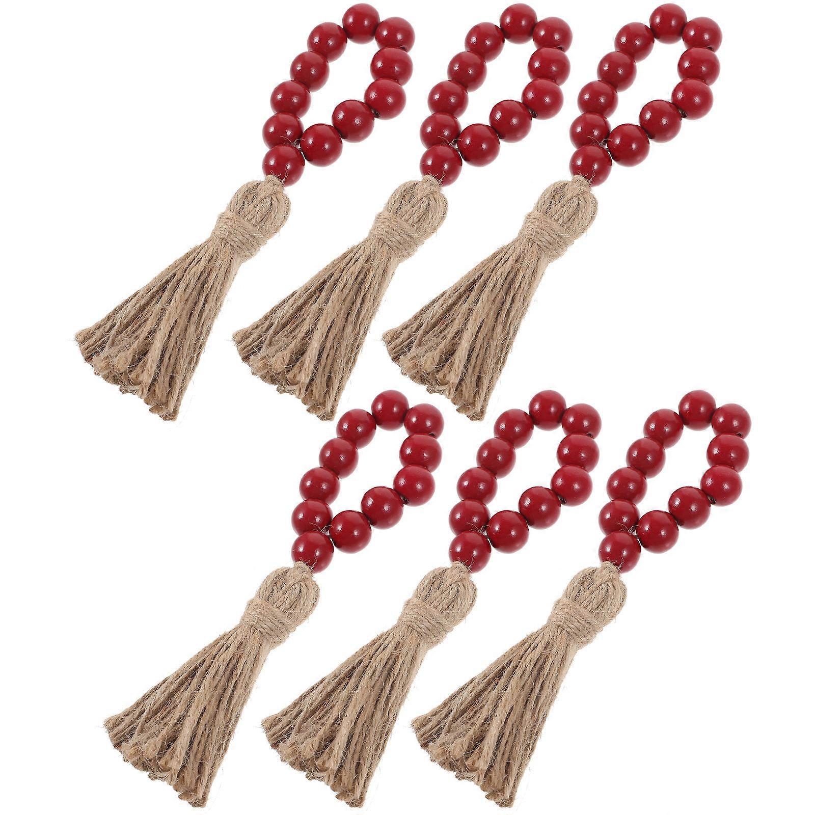 Wooden Beads Napkin Holders for Party Table Setting 30Pcs