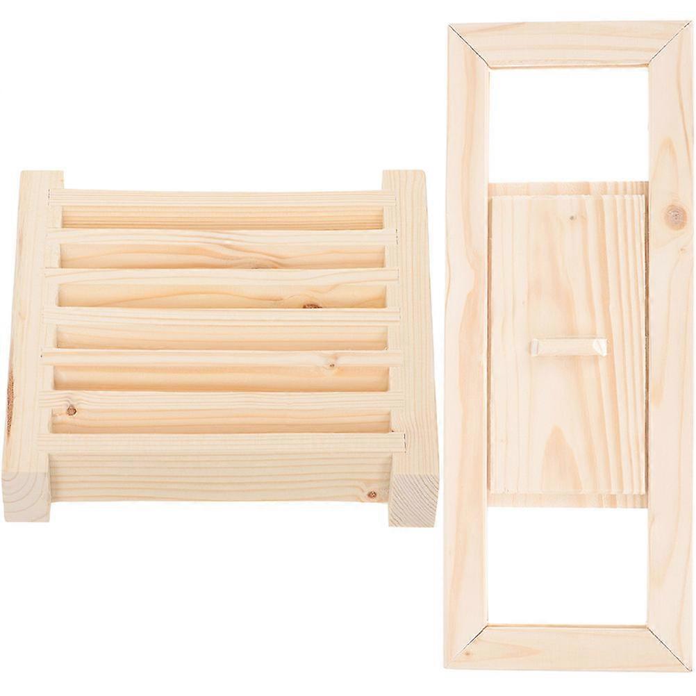 Steam Room Ventilation Device Wooden Shutter Window 8.25X7.07X0.79IN For DIY Enthusiasts 1 Set