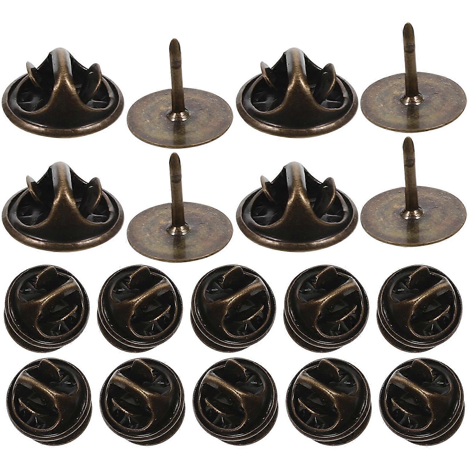 Clutch Pin Backs Locking Pin Backs for Enamel Pins 250Sets Dark Brown