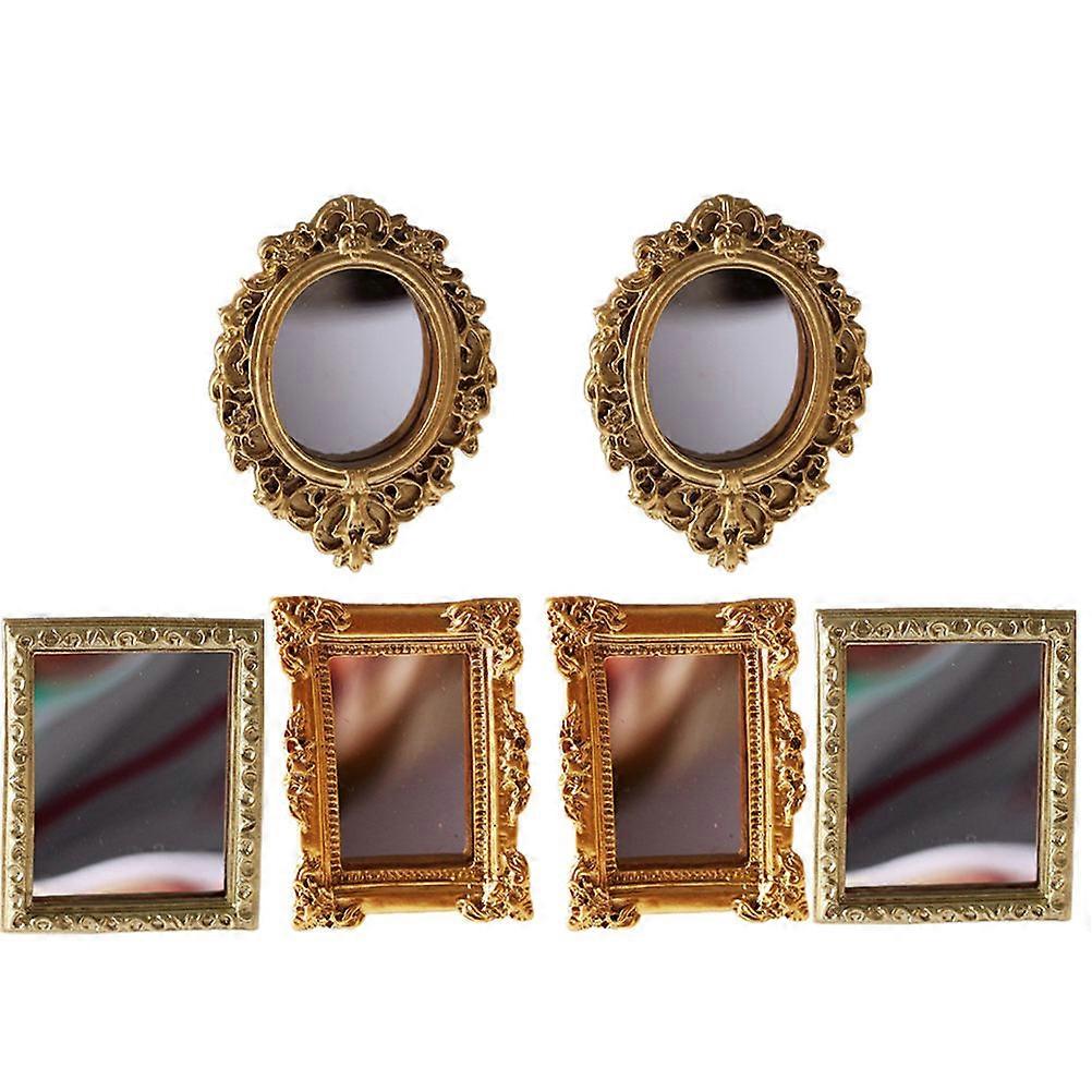 Doll House Mini Mirrors Toys for 30Pcs Simulated