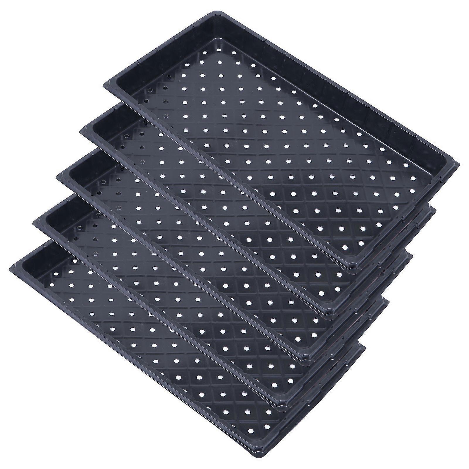 Garden Tray For Outdoor Farming Vegetable Growth 10Pcs Black Rectangular 54X28X4CM Practical Reusable Cultivation