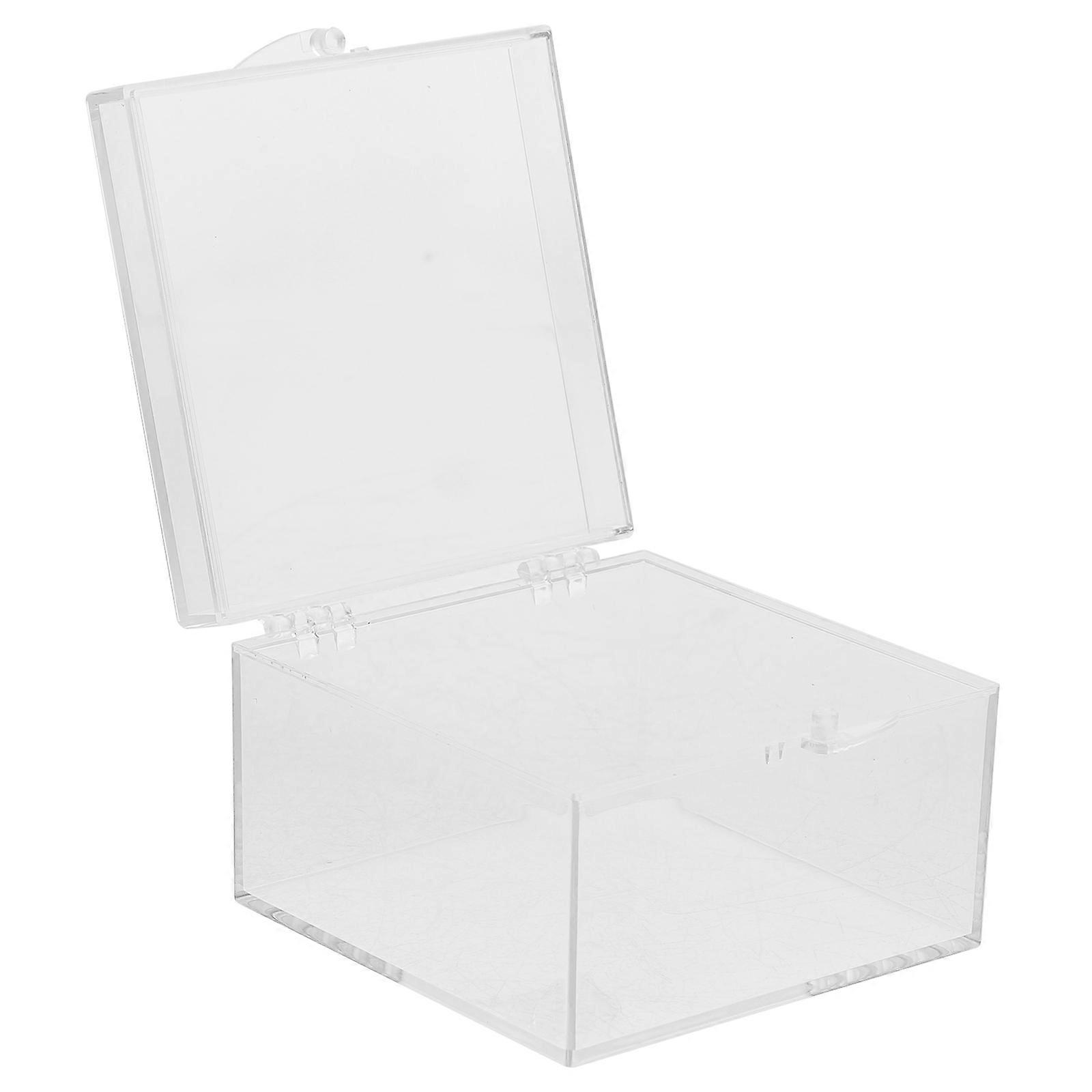 Plastic Mineral Specimen Box Clear Display Case Storage 5Pcs