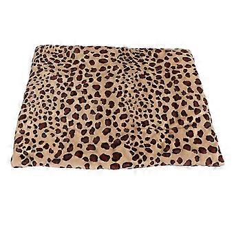 Värmedyna Tvättbar Vikbar 3 Temperaturjusterbar USB Laddning Husdjursvärmedyna För Katt Hund Leopardmönster