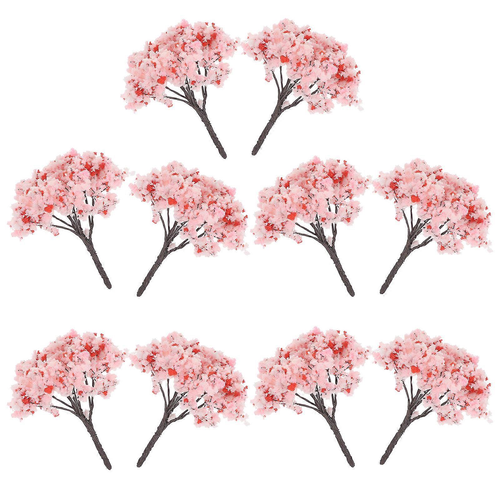 Miniature Cherry Blossom Tree for Decoration 30Pcs Artificial Pink