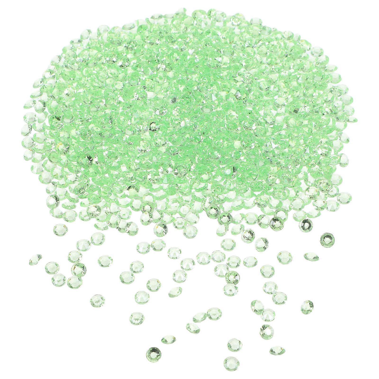 Acrylic Rhinestone Tip Crystal for Wedding Decorations 10000Pcs Light Green