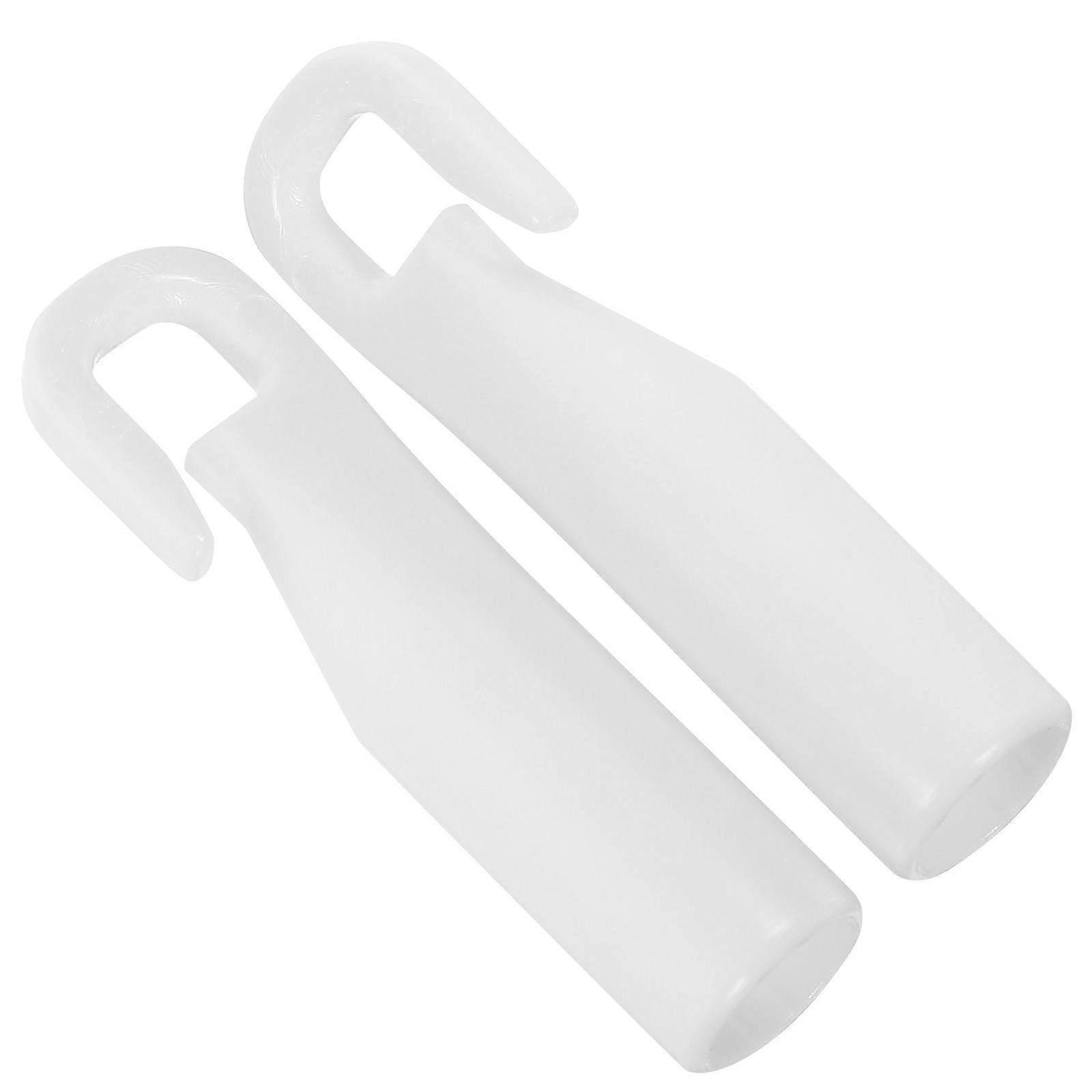 White Blind Wand Hooks Replacement for Curtain Rod 8Pcs Pom Material