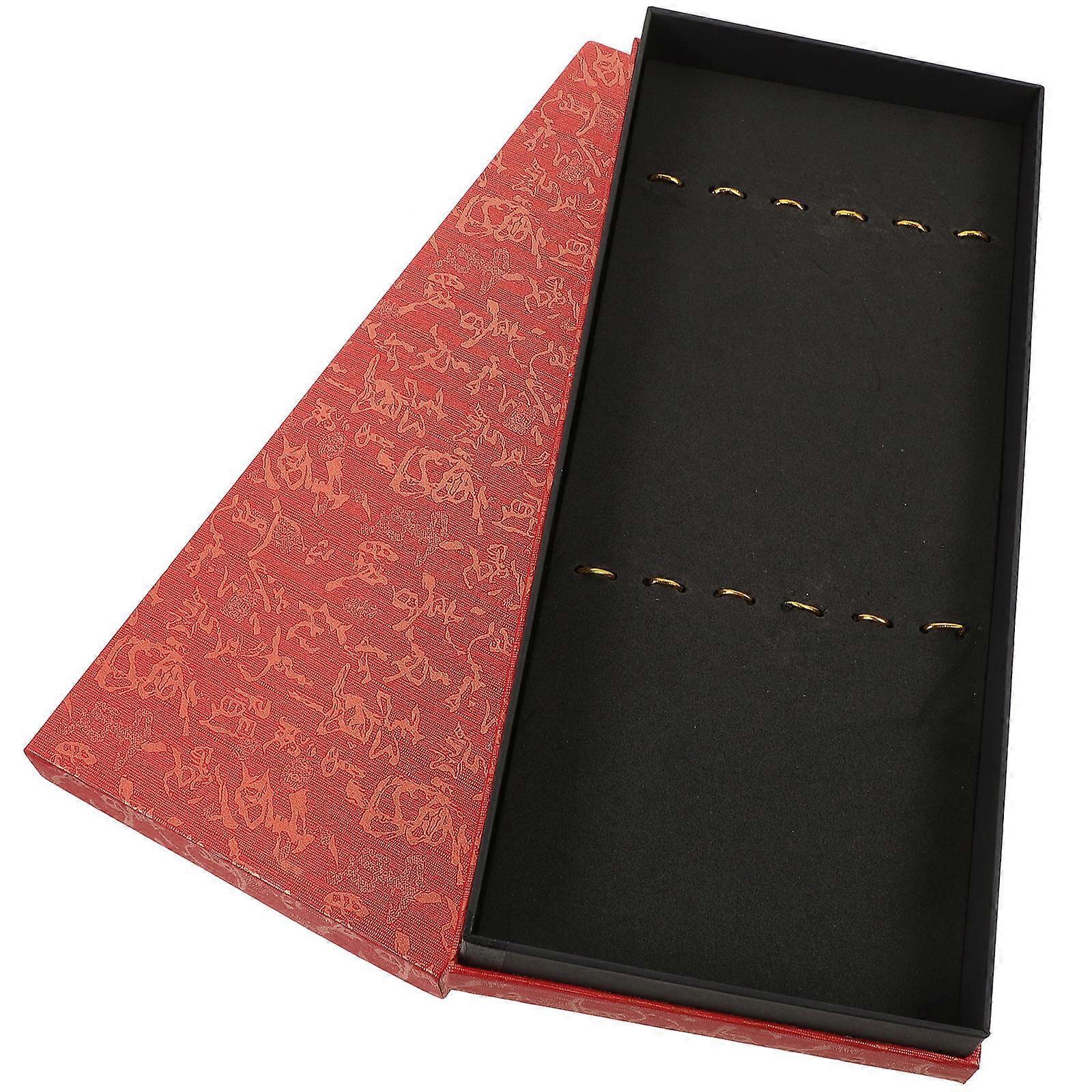 Chinese Painting Brush Storage Case 5Pcs Durable Design Perfect For Office Workers And Calligraphy Enthusiasts