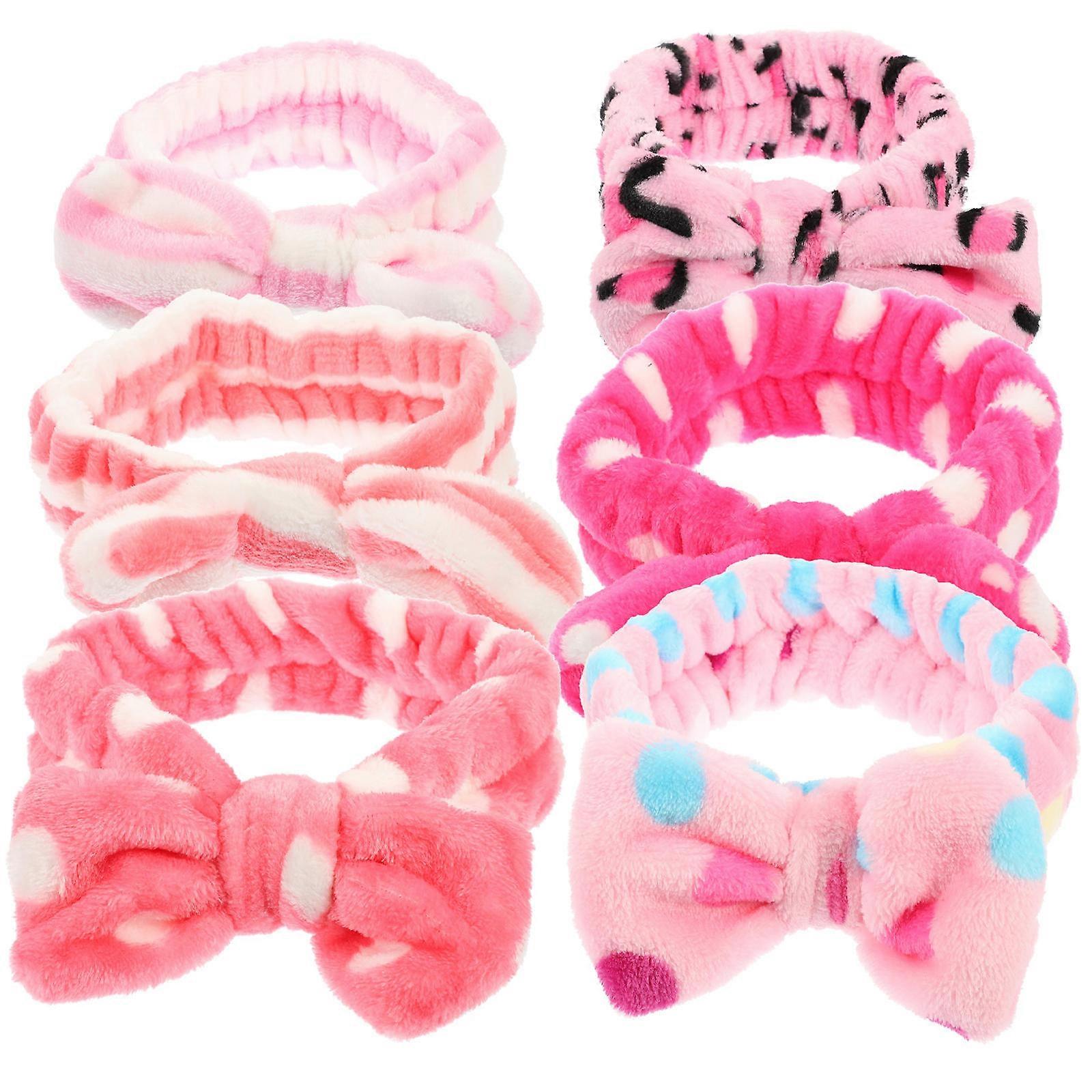Spa Headband for Washing Face Coral Fleece 24Pcs Multi Color Bundle