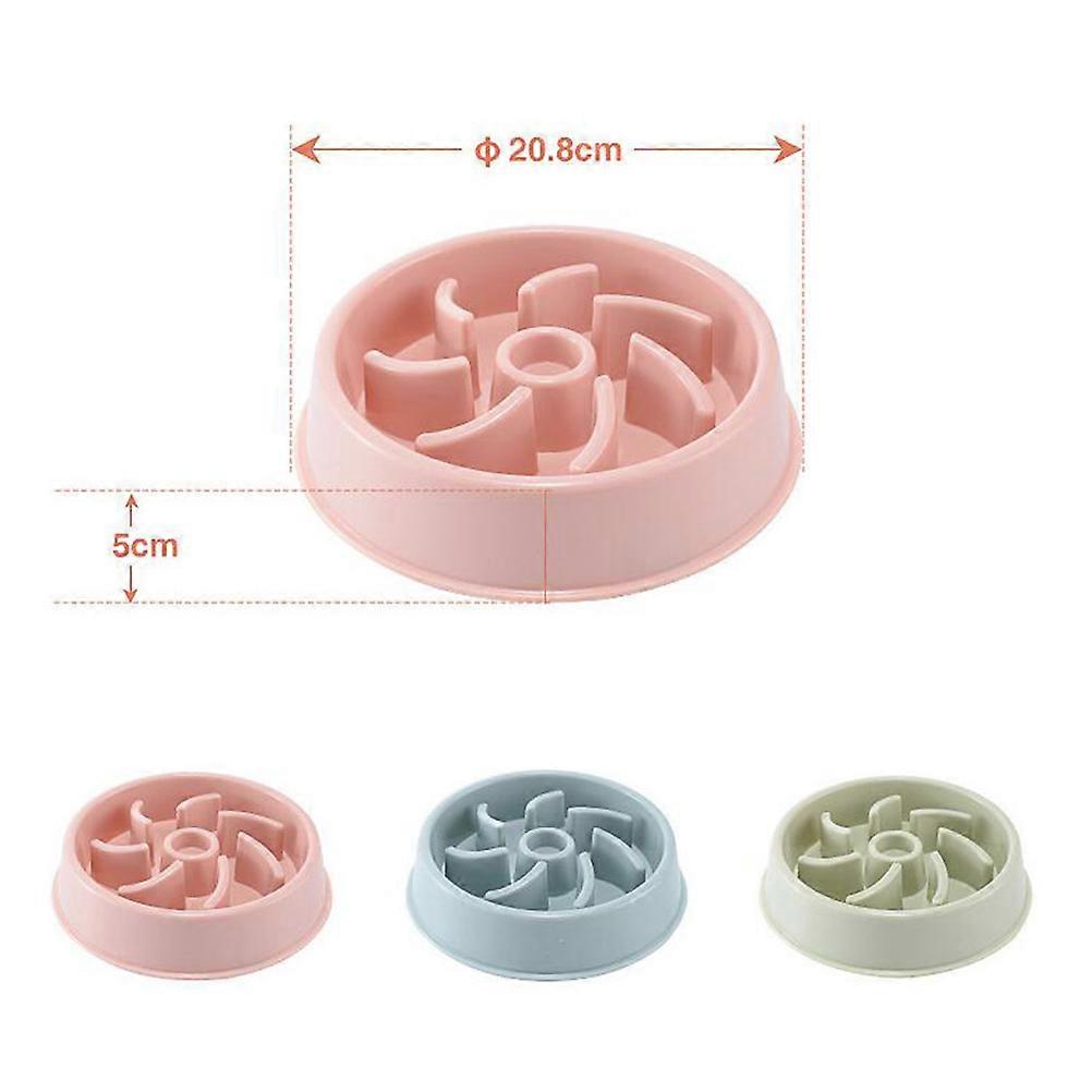 Slow Food Bowl Dog Pet Feeder with Design 2Pcs Blue
