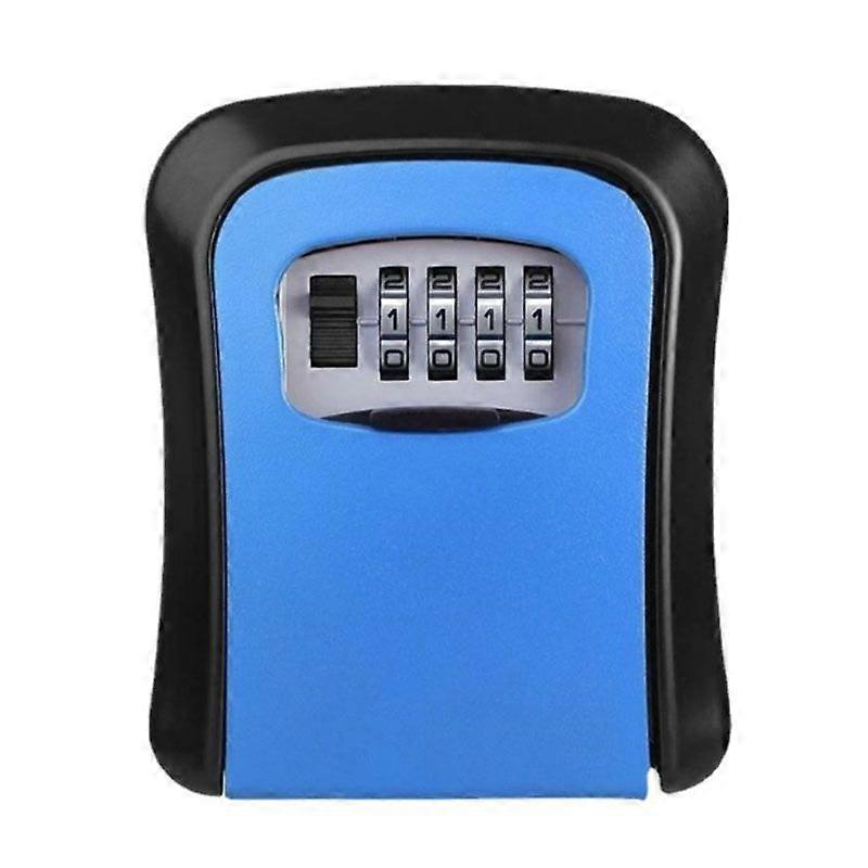 Blue Waterproof Safe 4 Digit Combination Key Lock Box