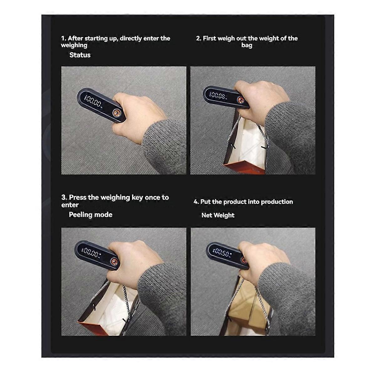  Electric Scale, Rechargeable Handheld Digital Electric Scale