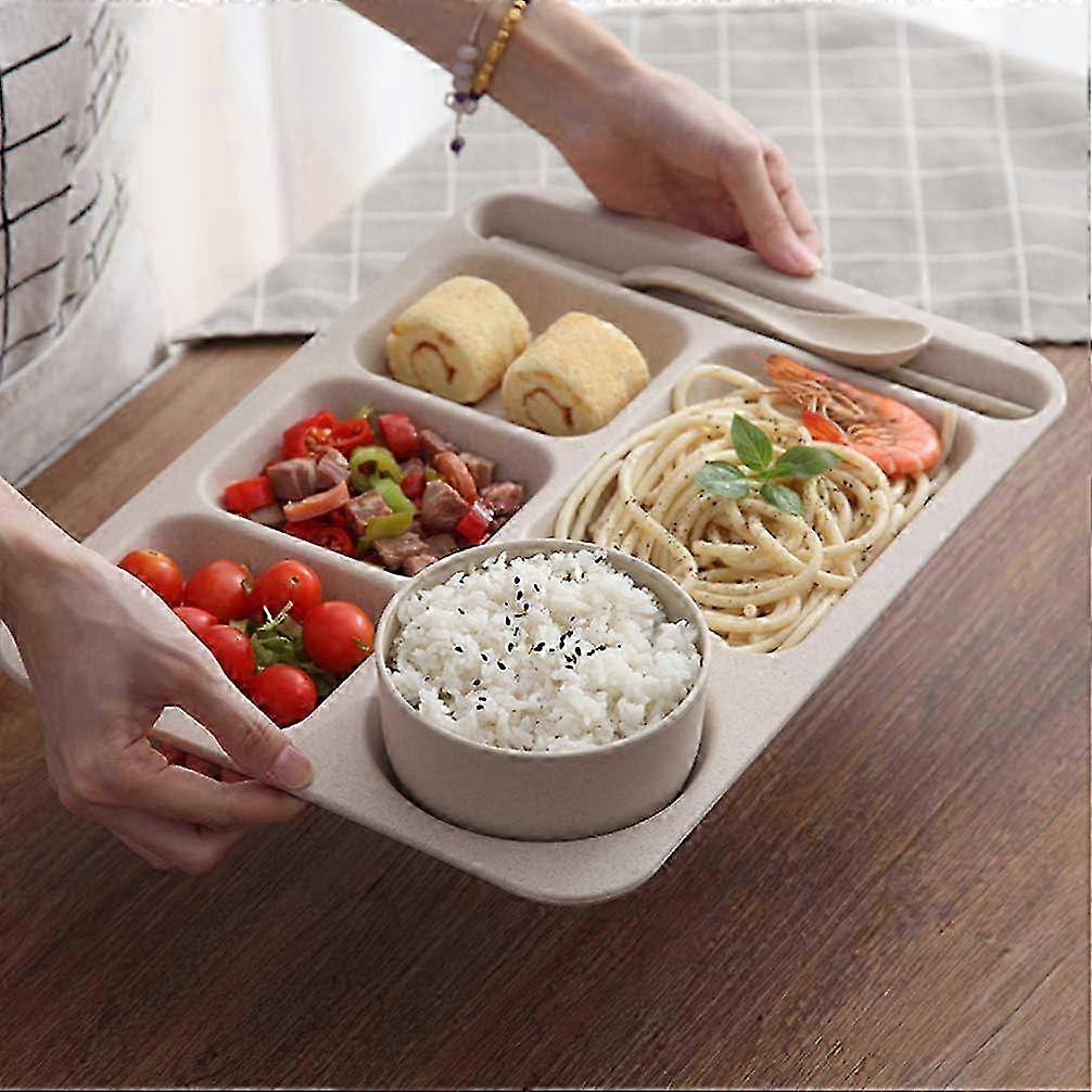 Unzerbrechlicher geteilter Teller für Erwachsene Portionskontrolle 5-Fach 26s