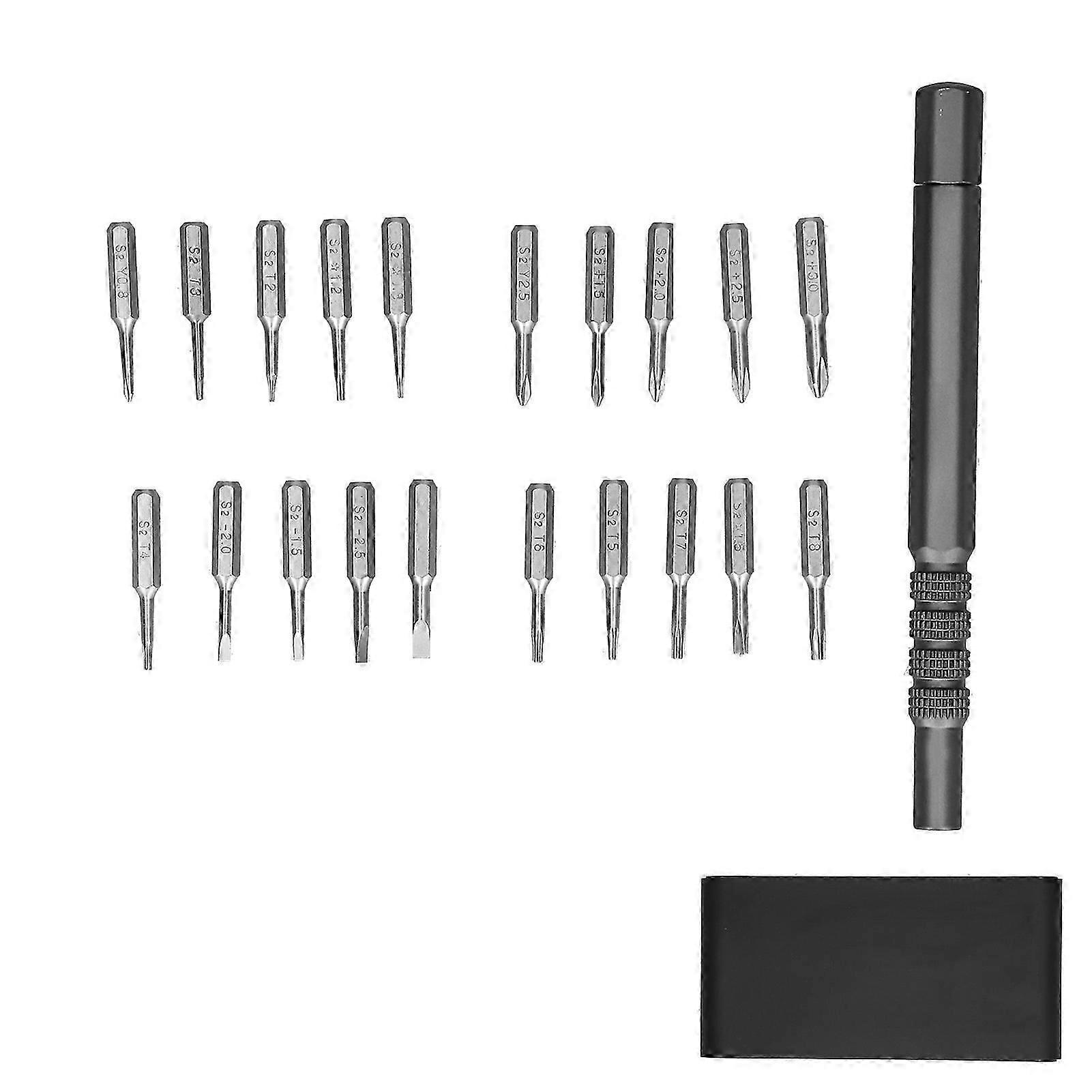 20Pcs JM-8170 Precision Screwdriver Bit Set with Handle, 4x28mm