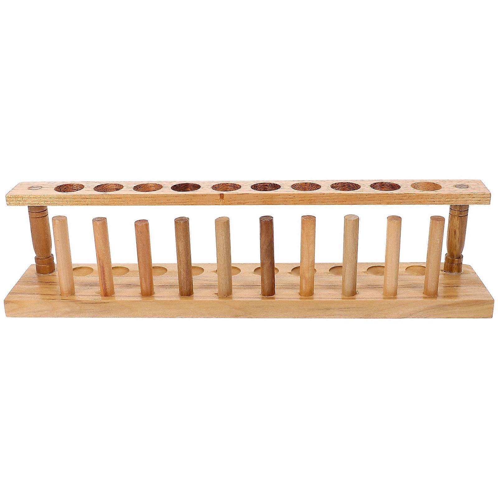 Laboratory Test Tube Holder Wooden Test Tube Rack for Experiment 3Pcs